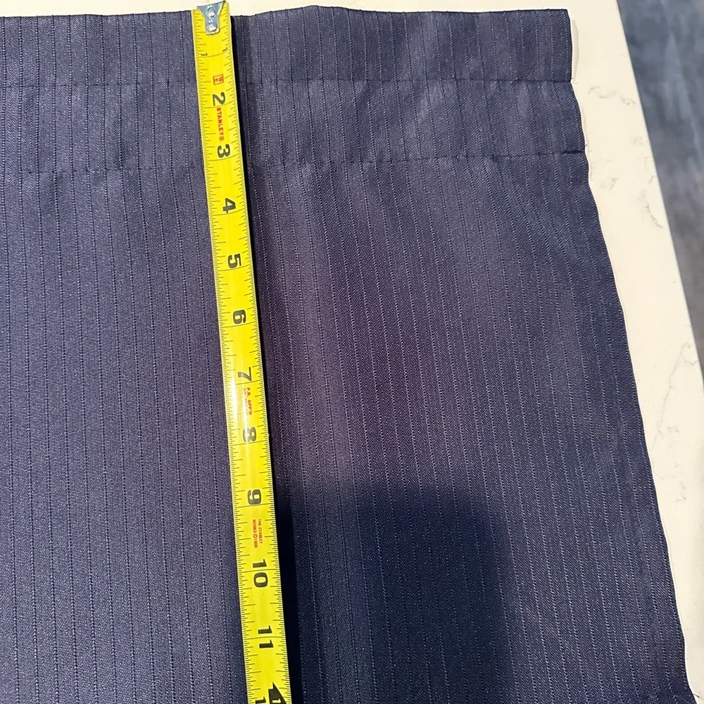 2 navy blue valances great condition